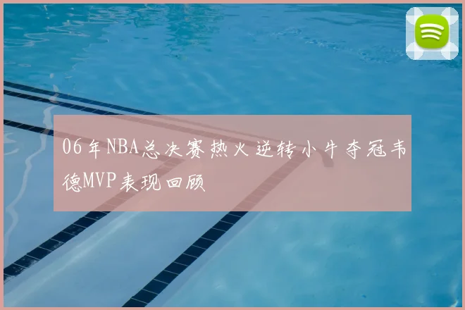 06年NBA总决赛热火逆转小牛夺冠韦德MVP表现回顾